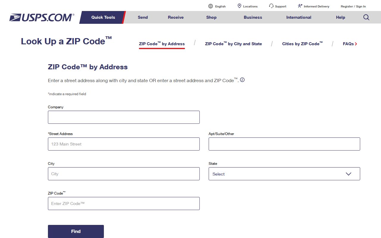 USPS address ZIP lookup for a Belleville street